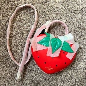 ❌SOLD OUT❌ Kate Spade 3D Strawberry Crossbody Puffy Summer Berry Leather Bag.